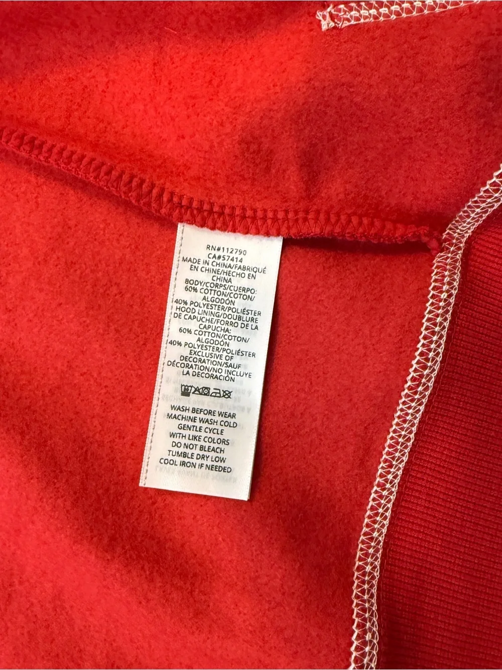 True Religion Red Zip Hoodie with Black Logo